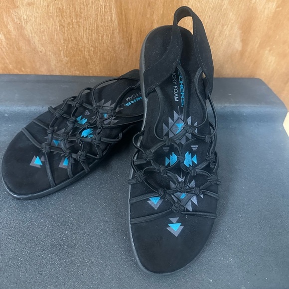 Skechers Black Sandals - Picture 1 of 6